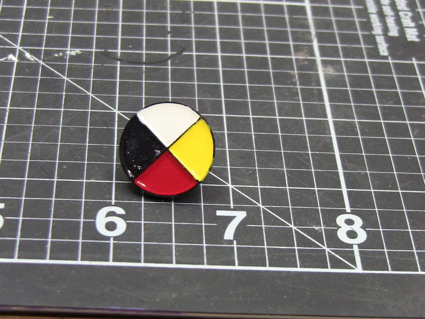 Ghim men phong cách bánh xe y học của người bản địa Mỹ - Image 1