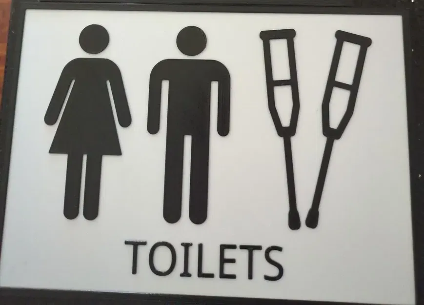 Biểu tượng nhà vệ sinh cho người khuyết tật và đi lại dễ... - Image 2