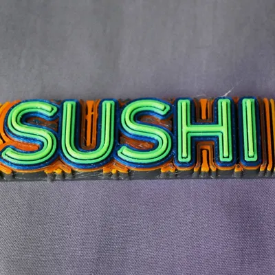 Chữ cái FontWave với sóng nước và màu sắc filament độc đáo