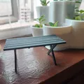 Mô hình bàn gỗ ngoài trời thu nhỏ dễ lắp ráp - Thumbnail 1