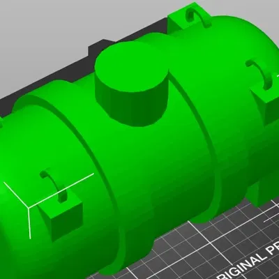 Bể phốt lớn đơn cho mô hình xây dựng tỉ lệ 1/16, 1/14, 1/12,...