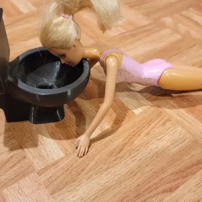 Nhà vệ sinh búp bê với hệ thống ống nước hoạt động