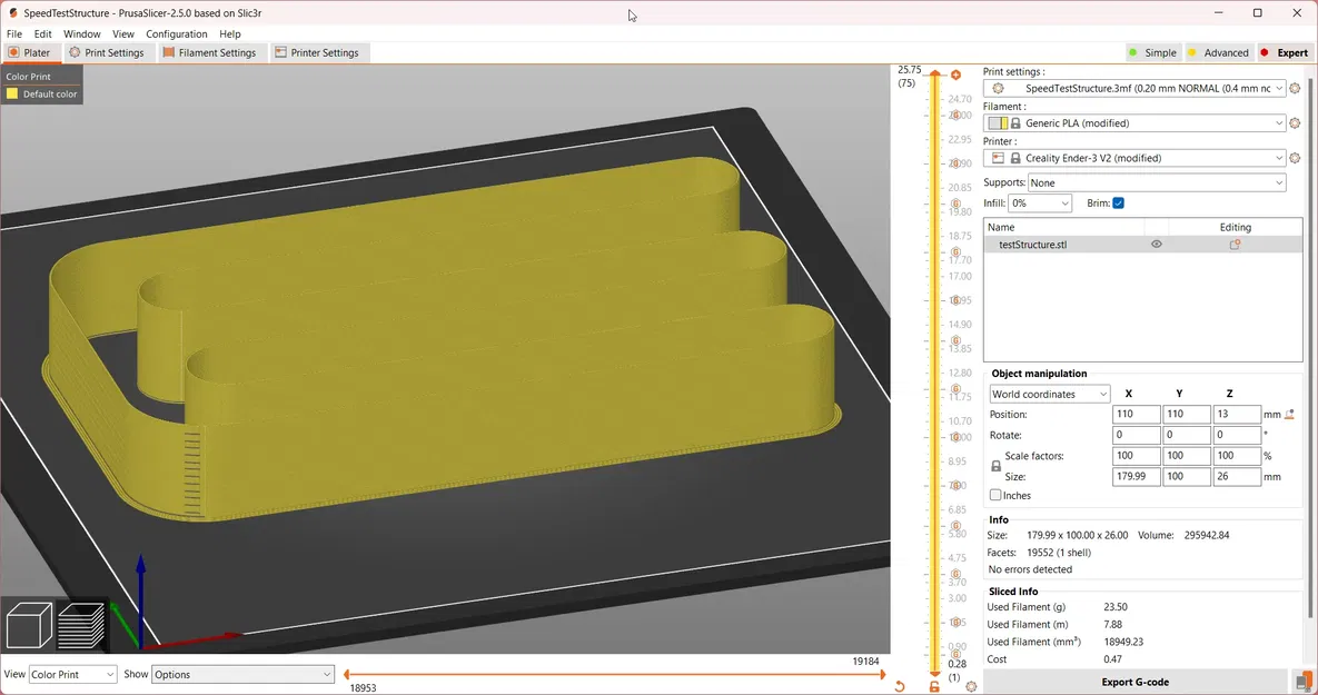 Cấu trúc thử nghiệm tốc độ đùn tối đa cho máy in 3D - Image 2