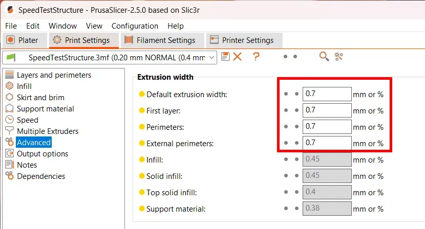 Cấu trúc thử nghiệm tốc độ đùn tối đa cho máy in 3D - Image 4