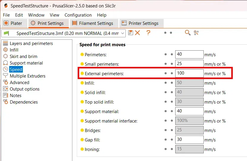 Cấu trúc thử nghiệm tốc độ đùn tối đa cho máy in 3D - Image 5