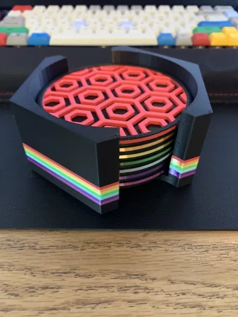 Bộ đế ly hình lục giác với giá đỡ - Image 2