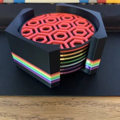 Bộ đế ly hình lục giác với giá đỡ