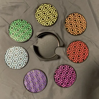 Bộ đế ly hình lục giác với giá đỡ