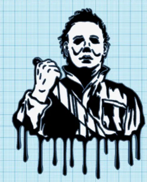 Trang trí tường phim kinh dị Micheal Myers rùng rợn - Image 1