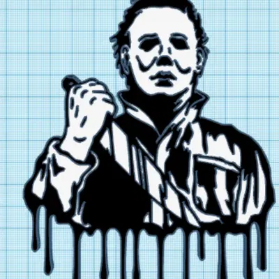 Trang trí tường phim kinh dị Micheal Myers rùng rợn