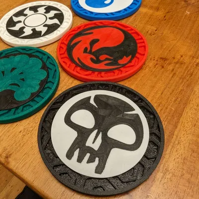 Bộ đế lót ly biểu tượng mana Magic the Gathering