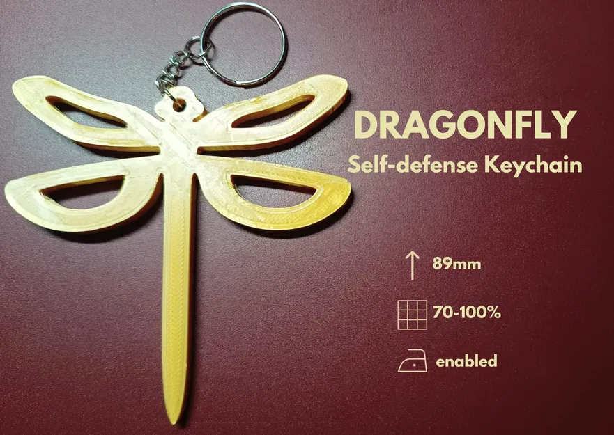 Móc khóa tự vệ hình chuồn chuồn thanh lịch - Image 1