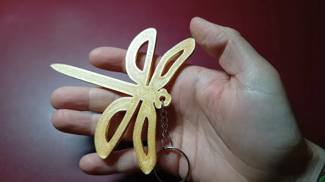 Móc khóa tự vệ hình chuồn chuồn thanh lịch - Image 4