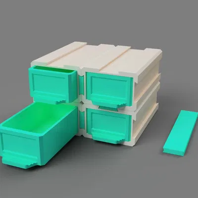 Hộp lưu trữ chồng lên nhau cho linh kiện điện tử