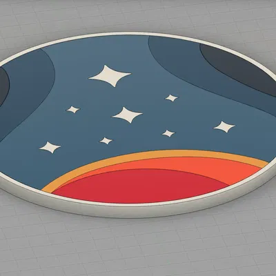 Đế lót ly đa phần với biểu tượng Hệ sao Starfield