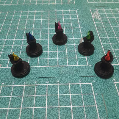 Meeple nến cho trò chơi The Night Cage trên Gameboard