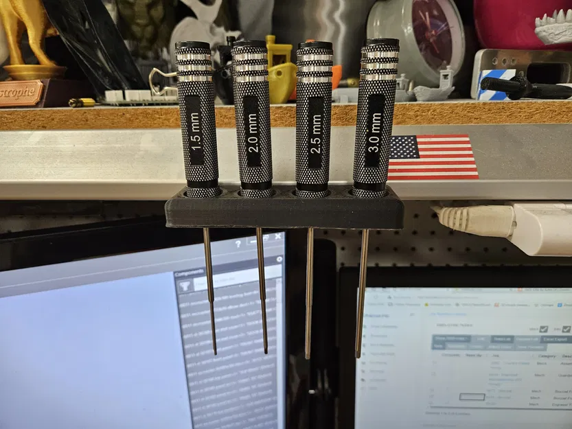 Giá đỡ tổ chức bộ dụng cụ vít lục giác 4 món 1.5-3mm - Image 1