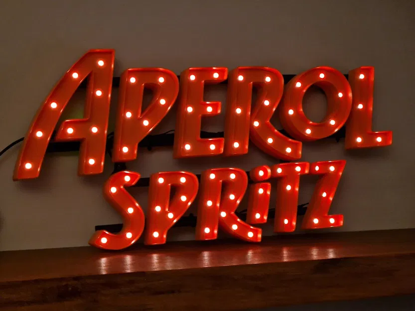 Biển hiệu retro LED "Aperol Spritz" treo tường - Image 1