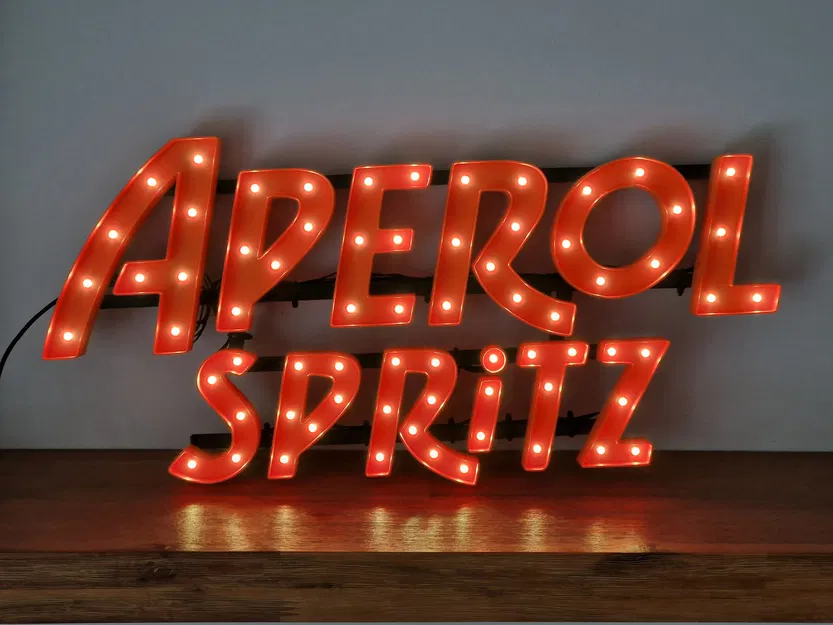Biển hiệu retro LED "Aperol Spritz" treo tường - Image 2
