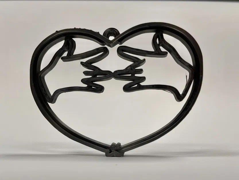 Vật trang trí hình trái tim ký hiệu 'heart' bằng ngôn ngữ ký hi... - Image 1