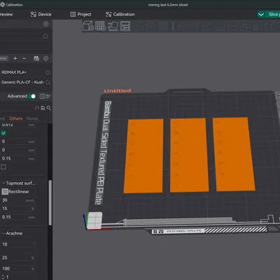Kiểm tra quá trình là phẳng của máy in Bambu X1C