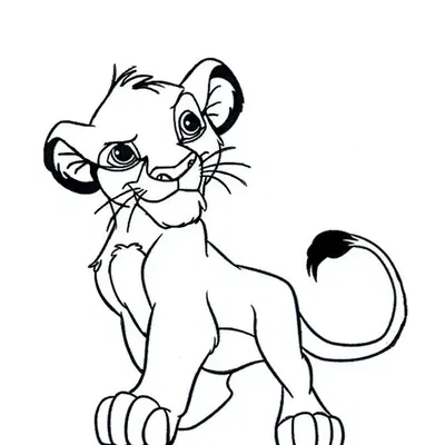 Simba hình bóng 2D từ Vua Sư Tử trang trí bề mặt phẳng