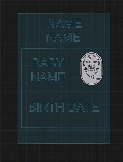 Thẻ thông tin cho bé mới sinh tùy chỉnh - Image 1