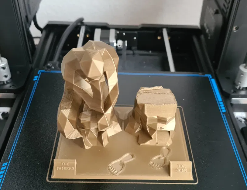 Tượng Người Suy Tư và Người Hành Động phong cách Lowpoly - Image 4