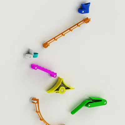 Đường đua bi đá trên cửa tủ lạnh cho trẻ em