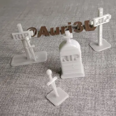 Bia mộ trang trí Halloween với thiết kế đáng sợ