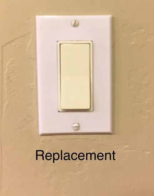 Bảng mặt công tắc ánh sáng thay thế cho công tắc hình chữ nh... - Image 1