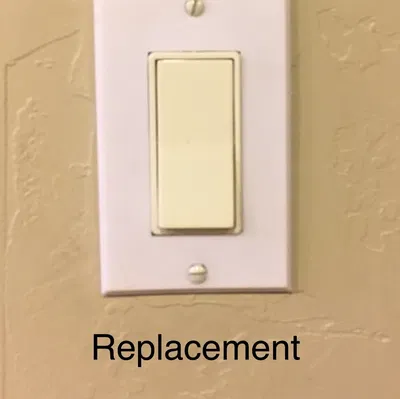 Bảng mặt công tắc ánh sáng thay thế cho công tắc hình chữ nh...