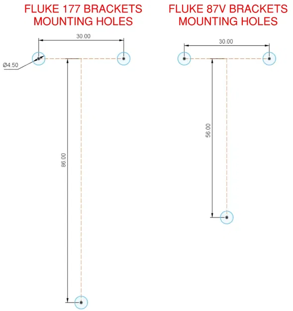Giá đỡ gắn tường cho Fluke 87V và 177 với giá đỡ tùy chọn - Image 5