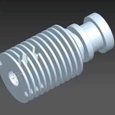 Mô hình heatsink Flsun Q5 cho Hotend thiết kế và chế tạo