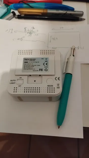 Nắp đậy pin cho đồng hồ báo thức FanJu FJ3533 - Image 2