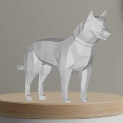 Chó chăn cừu Đức phong cách low poly