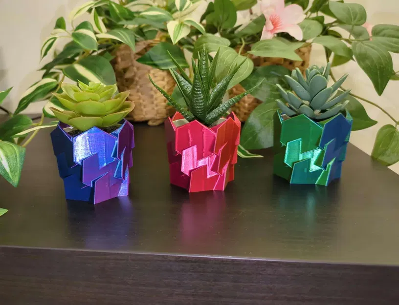 Bình hoa hình lục giác Fejka cho cây giả Ikea - Image 1