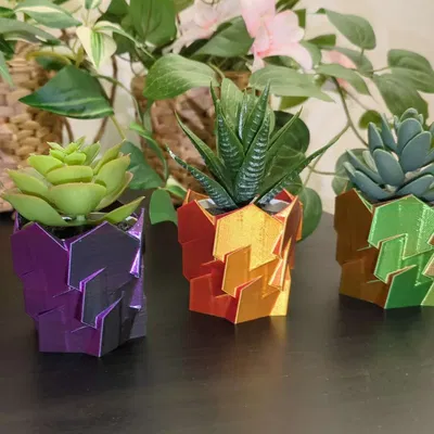 Bình hoa hình lục giác Fejka cho cây giả Ikea