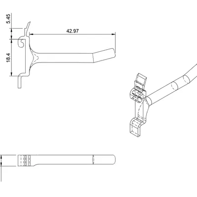 Móc treo tổ chức tường cho hệ thống AHProfi 18x18