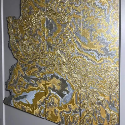 Bản đồ địa hình Arizona chi tiết cho trang trí nội thất