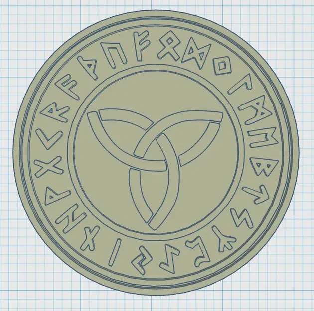 Đế lót ly với biểu tượng Viking 04 - Image 1