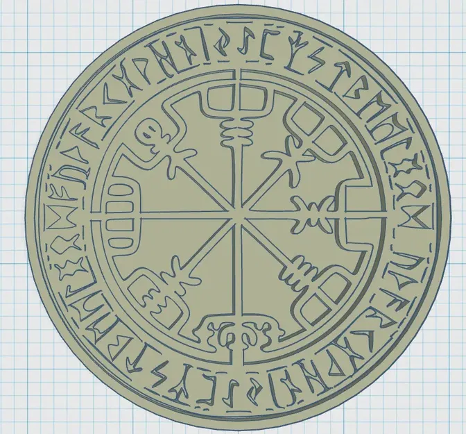 Đế lót ly với biểu tượng Viking 01 - Image 1