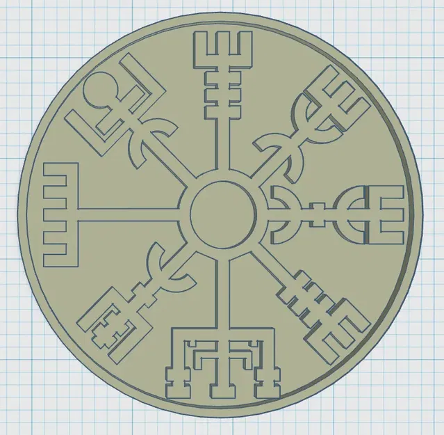 Đế lót ly với biểu tượng Viking nghệ thuật - Image 1