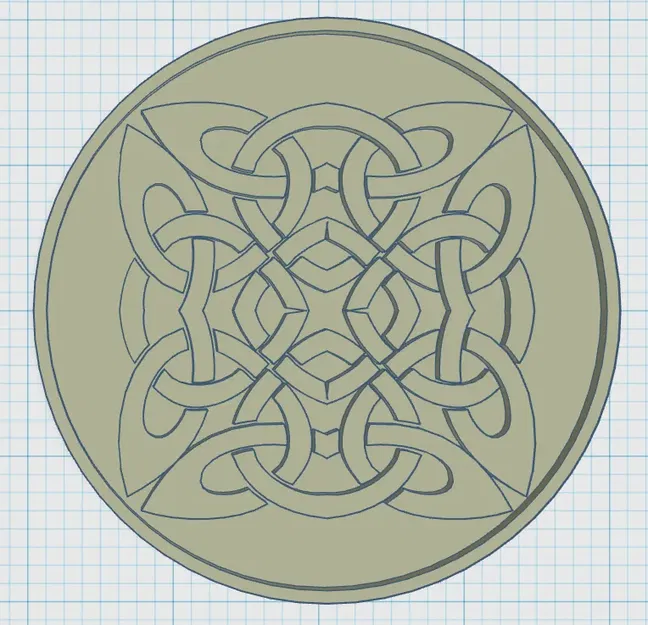 Đế lót ly phong cách Celtic 1 - Image 1