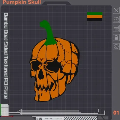 Đầu lâu bí ngô trang trí tường nghệ thuật