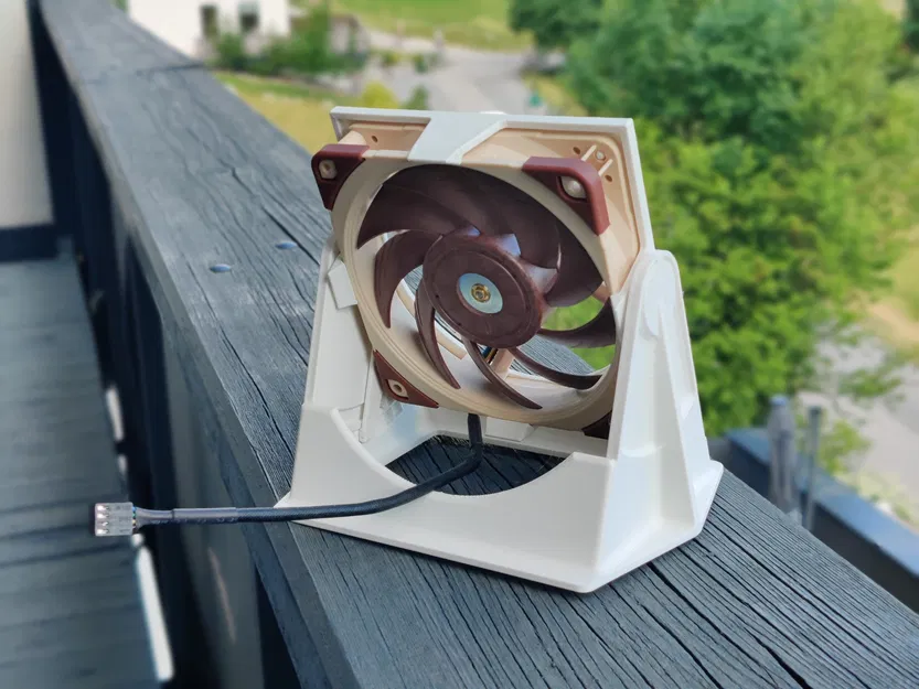 Giá đỡ quạt để bàn điều chỉnh cho quạt 120 và 140mm - Image 2