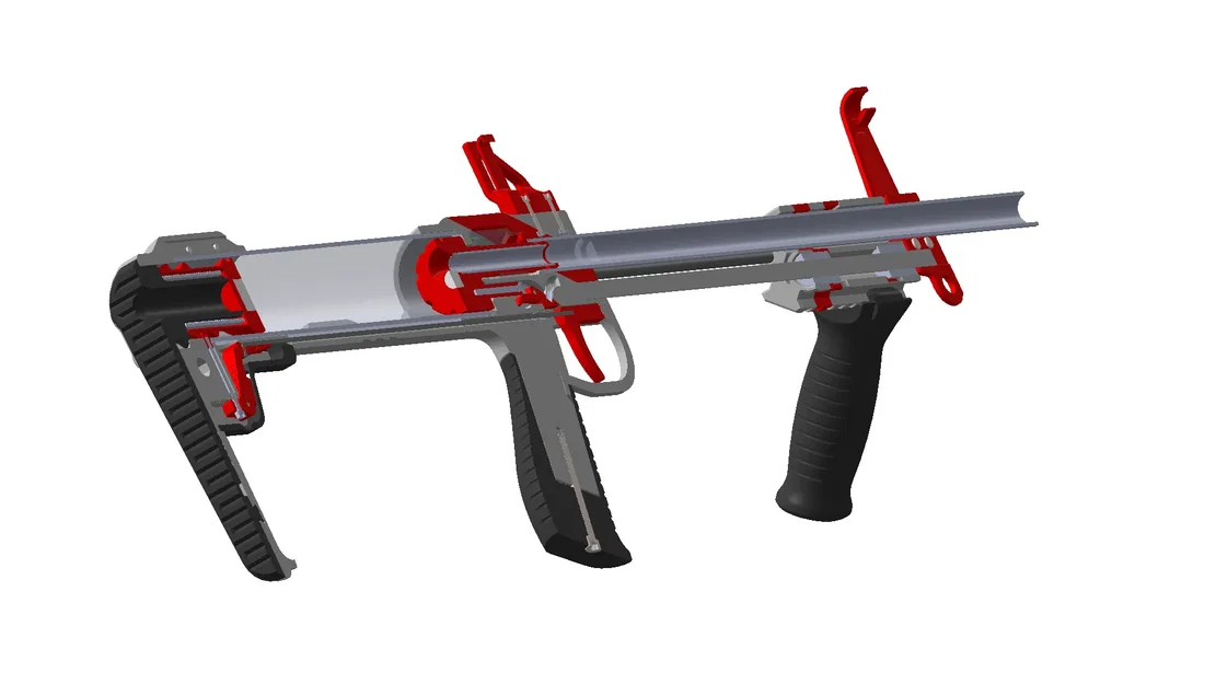 Súng bắn đạn foam HAVRAN hoạt động bằng lò xo - Image 2