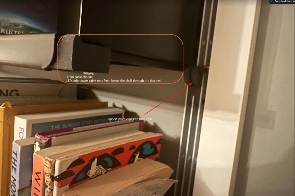 Kênh cáp LED cho giá Vitsoe 606 - Image 1