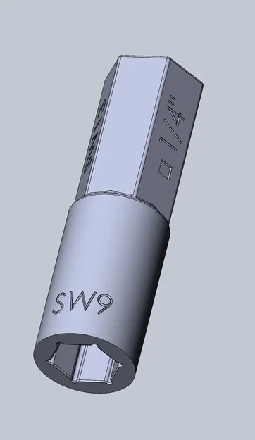 Bộ chuyển đổi SW19-SW13 1/4" cho đai ốc M6 - Image 3