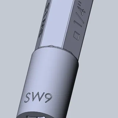 Bộ chuyển đổi SW19-SW13 1/4" cho đai ốc M6